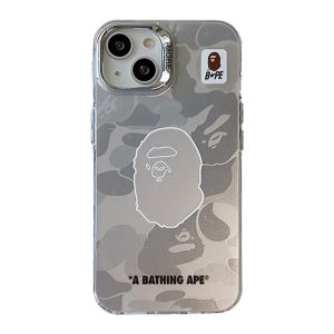 Fashion BAPE Plating Mobile Phone Case For iPhone 16 Pro Max 15 Pro Max 14 Pro Max Phone Back Cover for iPhone 11 12 13 Pro Max Back Shell