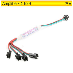 Mini 3Pin TTL Signal Amplifier LED Repeater 1 TO 4/8 for WS2812B WS2811 SK6812 RGBIC Addressable Pixel Strip Light Module 5-24V