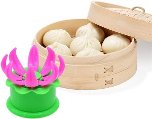 2.36Inch Chinese Baozi Mold Plastic Baozi Dumpling Molds Meat Bun Press Making DIY Dim Sum Mold