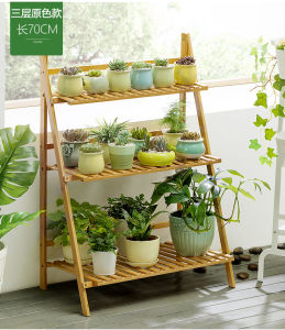 Namiki 3 Tier Bamboo Flower Shelf Rak Bunga