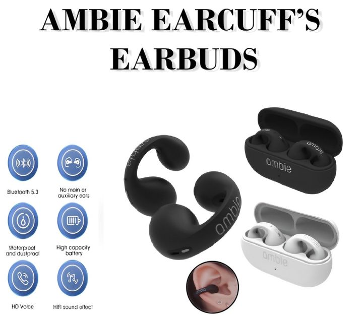 Ambie Earbuds Bone Conduction Earphones Sport Earring Headphones