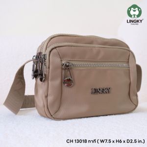 LK-249 (CH 13018) 👜🤟กระเป๋าเนื้อสะพายข้าง ผ้าสวยแบบกันน้ำ​ ใช้ไปไม่มีวันเบื่อแน่นอน​ 🌟
