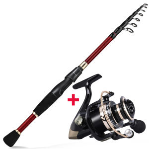 [COD]Fishing Rod Set Full Set 1.8m-2.4m  Fishing Rod and Spinning Fishing Reel and Fishing Accessories Fishing Rod Complete Set