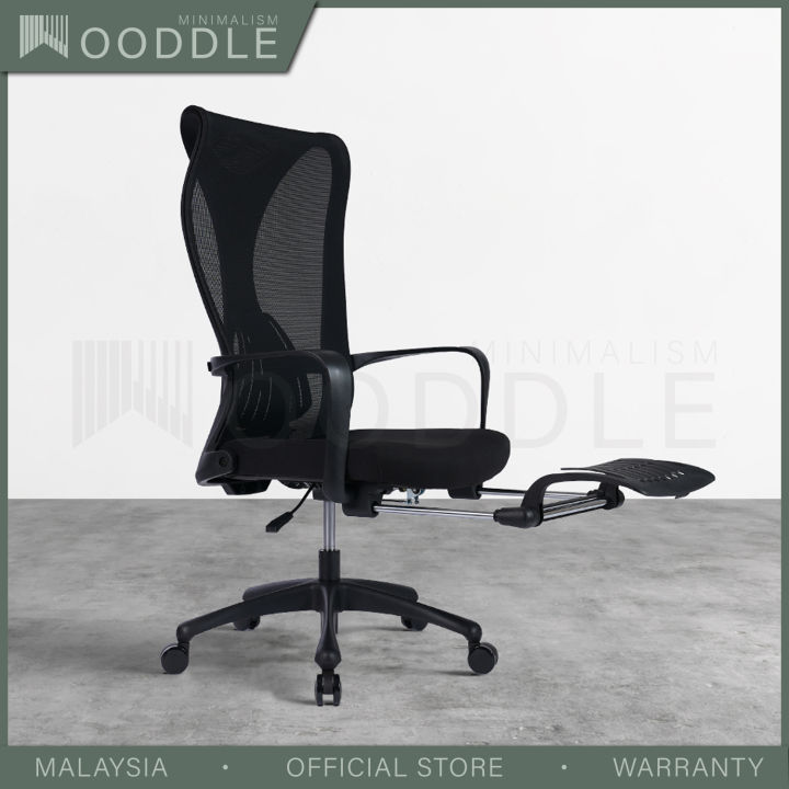 Wooddle Swan High Back Office Chair with Leg Support/ Ergonomic Design ...