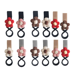 Stroller Hook Cute Flower Charm Cart Hook for Hanging Bag Drooling Bibs Pram Hanger Mommy Essential Baby Product