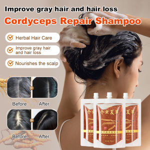 Cordyceps Repair Shampoo Anti-Dandruff Shampoo Oil-Control Shampoo Gray Hair and Hair Loss Improvement Nourishing Scalp Fluffy Hair