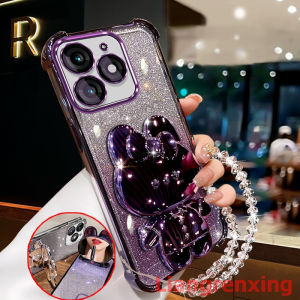 เคสสำหรับศัพท์ iTEL A70 เคสนุ่มกันกระแทก ดีไซน์ใหม่สวยงาม กระจกแต่งหน้ากระต่ายพร้อมที่ยึด เชือกคล้อง SJSFTUZJ02