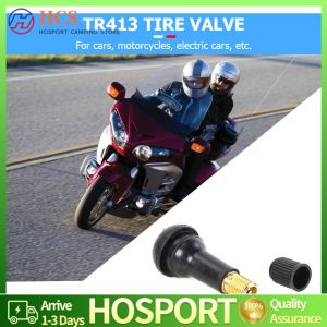 TR-413 Snap In Black Rubber Valve Stems - 100pcs Tubeless Valves for Optimal Engine Cooling and Climate Control Solutions
