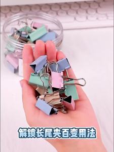 Morandi Series Metal Long Tail Clips Mixed Pack Multifunctional High-Value Simple Triangle Strong Small Clips