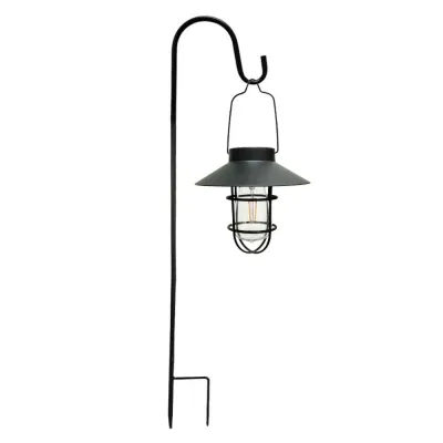 Retro Solar Lantern Lamp with Tungsten Bulb Vintage Hanging Tent Lamp Chandelier Ornament Waterproof Landscape Light Outdoor