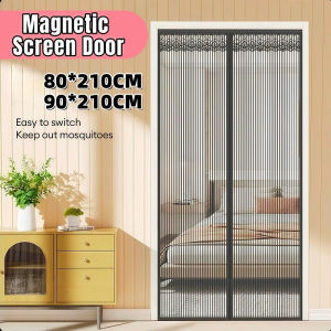Reinforced Magnetic Door Screen Anti Mosquito Screen Mesh DIY Door Net Household Door Curtain