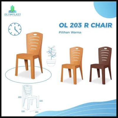 KURSI SANDAR KURSI ROTAN KURSI PLASTI OLYMPLAST OL 203R TERJAMIN MURAH DAN BERKUALITAS
