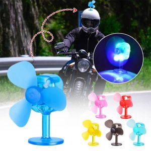DSFDF Propeller Suction Cup Wind Energy Small Fan Decoration Wind-powered Luminous Warning Effect Mini Windmill LED Light Cute Design PP Motorcycle Helmet Accessories Helmet