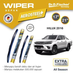 Wiper Toyota Hilux 2016 Dr Fischer Karet Kaca Mobil Hybrid 17-21