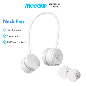MEEGOO พัดลมคล้องคอ พัดลมพกพา ปรับได้ ระบายความร้อนเร็ว ลมแรง 3 ระดับ เสียงเงียบ แบตเตอรี่ความจุสูง ชาร์จเร็ว