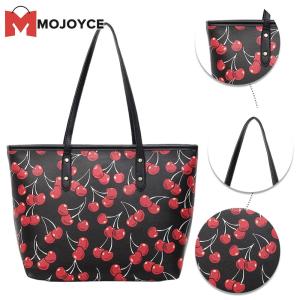 Mojoyce Phong Cách Phụ Nữ Thánh giá bằng da túi đeo người với họa tiết trái cây bền và rộng rãi cho sử dụng hàng ngày