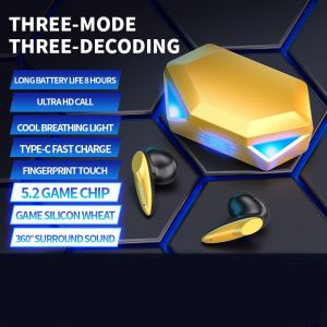 TZUZL G20 TWS Bluetooth Earphone Gaming Headsets 15ms Low Latency Bluetooth 5.2 Headphone Wireless Earphone Noise Cancelling Earbuds