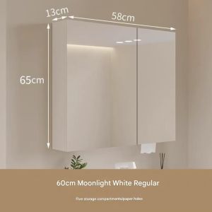 （SG stock）Smart LED bathroom mirror cabinet Large-capacity storage cabinet