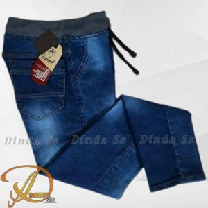 Celana Panjang Jeans Pinggang Karet Pria
