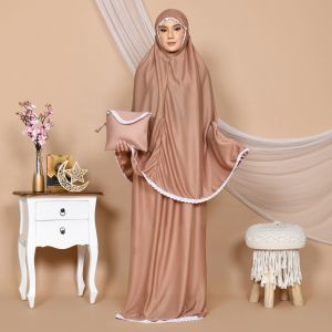 RAF MOSLEM Mukena Mukenah Traveling Amplop Wanita Renda Dewasa Jumbo Murah Terbaru 2022