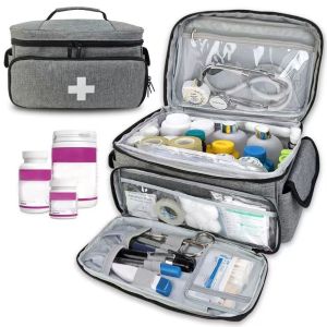 GONGL Portable Medicine Kit Bag Large Capacity Sorted Storage Medicine Carry Bag Premium Multi-functional Empty Medicine Kit Home