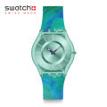 Swatch Skin PARADISE MIST SS08G111 Green Silicon strap watch. 