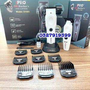iPro Tông đơ cắt tóc Pro Barber S1081 cao cấp 10W pin Lithium Ion 4500mAh thời gian sử dụng 210 phút lưỡi mạ DLC sắc nét