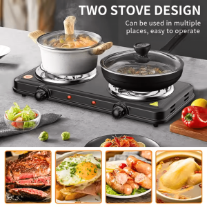 BERGARANSI STARLUX Kompor Listrik serbaguna 2 tungku terbaik portable low watt terbaik hemat listrik Cooking Stove 2 Heating Coil 2000W - SHP-5813