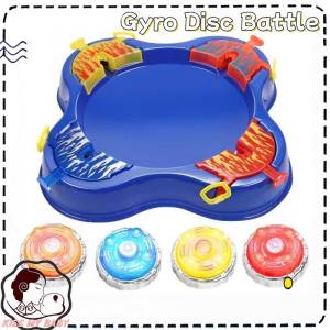 Multiplayer Competitive Battle Gyro Disk Hand-pulled Launcher Spinning Luminous Top Parent-child Toy