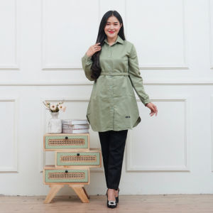 Tunic Wanita Lengan Panjang Tunik Jumbo 115 Cm Terbaru Katun Toyobo Premium