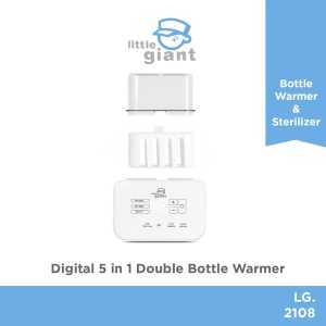Little Giant Digital 5 in 1 Double Bottle Warmer - LG.2108 / twin penghangat asip / asi / alat sterilizer botol susu bayi / food warmer / alat sterilizer botol bayi / steril / penghangat mpasi makanan bayi