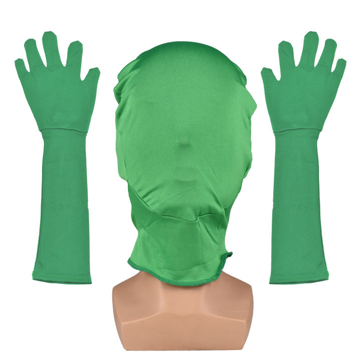 Key Hole Mask สีเขียว Chroma Key Mask ถุงมือ Chromakey Hood ถุงมือ Invisible Effects ...