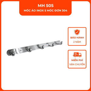 Móc áo inox 5 móc đơn 304 VINA MH505