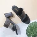 Guốc nữ cao gót da thật MK mềm êm - guốc gót vuông đế êm da mềm - guốc thời trang nữ 7cm (ảnh thật và video của shop). 