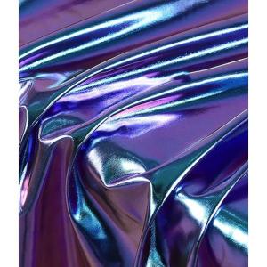 Stretch Shiny Gold Foil Bronzing Spandex Fabric Material PU Glossy Leather Fabric for DIY Stage Cosplay Costume Dress