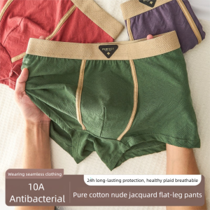 3PC 100% Cotton Mens Underwear Autumn Winter New 10A Antibacterial BoxerShorts Loose Comfortable Mens Quadrangle Underpants2026