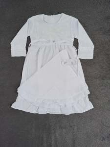 gamis dobby perempuan putih model geblus usia 1-12 tahun