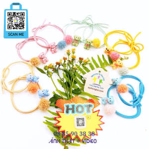 Đồ cột tóc dây buộc tóc nơ Hàn Quốc gấu bông - thương hiệu Vợ Chồng Tôi