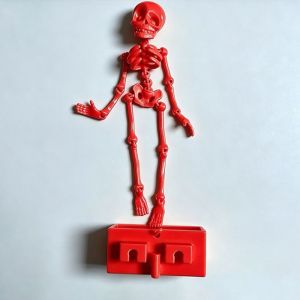 STARRY with Suction Base Dancing Skeleton Aquarium Bubbler Realistic Skeletons Statue Wiggling Skeleton Ornament Quiet Movement Plastic Halloween Aquascape Skeleton Halloween Party