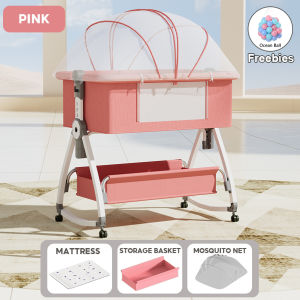 Woop Baby Crib Foldable Baby Bed With Storage Basket Sleeper Crib Newborn Bedside Crib For Baby