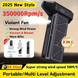 【Local shipping】Air Blower Cordless Mini Turbo Jet Fan Car Fan Electric Air Duste 450000rpm Violent Blower Wind Speed 52m/s Duct Fan