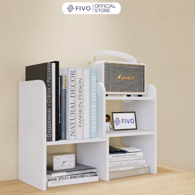 Kệ Sách Gỗ Mini Để Bàn Đa Năng FIVO FB23 Điều Chỉnh Linh Hoạt Lắp Ghép Tiện Lợi Trang Trí Góc Làm Việc Và Học Tập