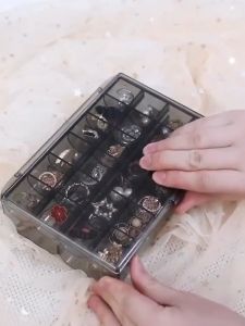 L&L Jewellery Separated Storage Box Large Capacity Dust-proof Women Accessories Organizer Box Necklace Ring Bekas Aksesori Barang Kemas Wanita