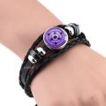 Anime Naruto Bracelet Cosplay Uchiha Bracelet Sharingan Eye Bracelet Multi-layered Cowhide Braided Bracelet For Naruto Fans Gifts. 