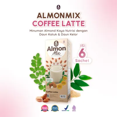 MamaBear AlmonMix Coffee Latte - Susu Almond Kaya Nutrisi - BPOM dan HALAL