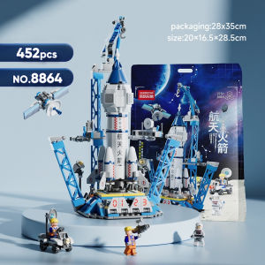 Angelbaby【COD】Nano Block Brick Rocket Kotak Pesawat Ulang-alik Peluncuran Roket 3D Puzzle Mainan Balok Susun