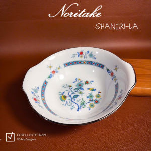 NORITAKE 100%New - SHANGRI-LA - 01 Chiếc Tô Hoạ Tiết Chim Hoa Viền Bạch Kim Địa Trung Hải
