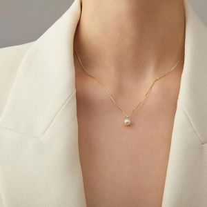 YOCKY Trendy Charming For Women Pearl Pendant Luxury Sweet Clavicle Choker Korean Style Necklace Fashion Necklace Pearl Necklace
