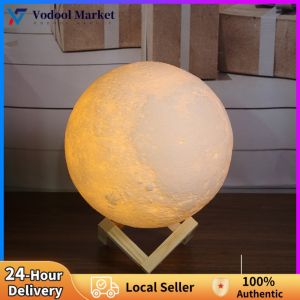 LED Moon Night Light 3D Moon Lamp with Touch Control and Multi-Color Options Ideal for Kids Room Decor