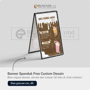 PRINT CETAK SPANDUK BANNER MINUMAN MILK BUBLE BISA CUSTOM